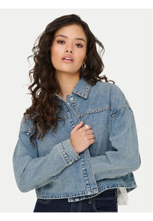JDY Kurtka jeansowa Aspen 15351405 Niebieski Regular Fit. Kolor: niebieski. Materiał: bawełna