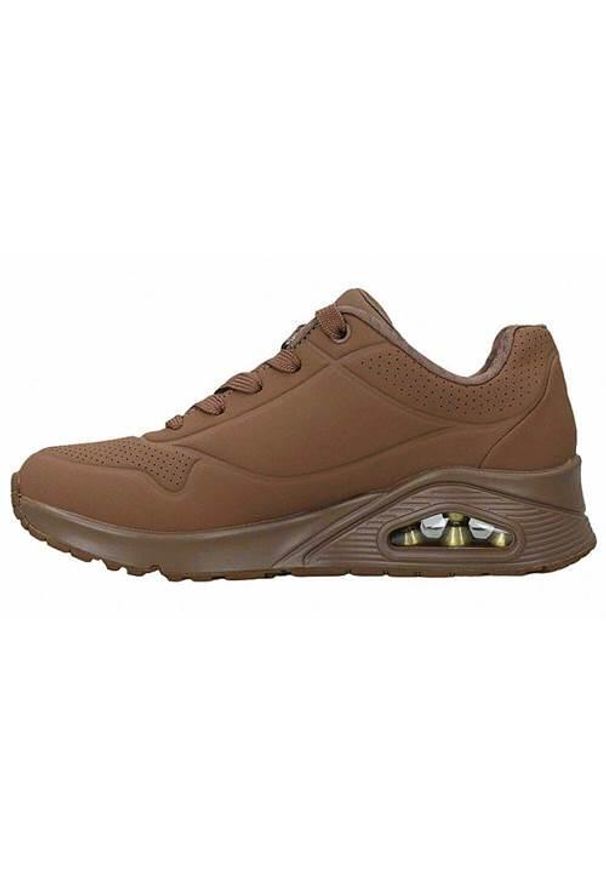 skechers - Buty do chodzenia damskie Skechers Uno Stand On Air. Kolor: wielokolorowy, beżowy. Materiał: materiał, syntetyk. Szerokość cholewki: normalna. Sport: turystyka piesza