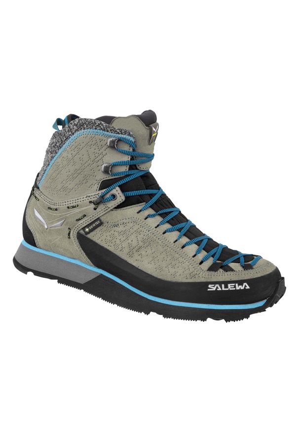 Buty Trekkingowe Damskie Salewa Mtn Trainer 2 Winter Gtx. Kolor: beżowy. Materiał: guma, materiał, syntetyk