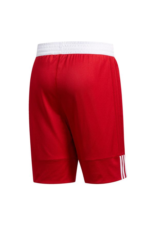 Adidas - Krótkie spodenki adidas 3G Speed Reversible. Kolor: czerwony, biały, wielokolorowy. Materiał: poliester. Długość: krótkie. Sport: koszykówka