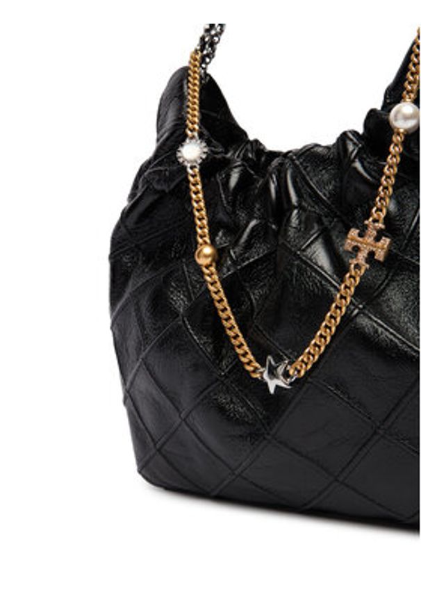 Tory Burch Torebka Fleming 164022 Czarny. Kolor: czarny. Materiał: skórzane