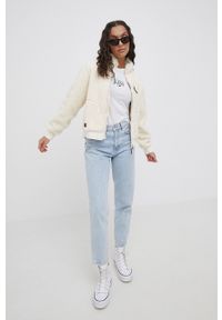 Tommy Jeans T-shirt damski kolor biały. Okazja: na co dzień. Kolor: biały. Materiał: bawełna, dzianina. Wzór: nadruk. Styl: casual #3