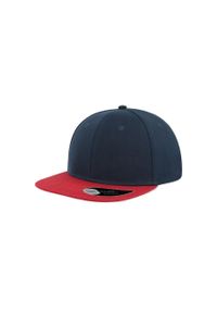 ATLANTIS - 6panelowa Czapka Snap Back Flat Visor. Kolor: czerwony, niebieski, wielokolorowy