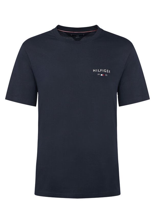 TOMMY HILFIGER - Tommy Hilfiger T-Shirt Brand Love MW0MW41456 Granatowy Regular Fit. Kolor: niebieski. Materiał: bawełna