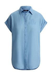 Lauren Ralph Lauren - LAUREN RALPH LAUREN Koszula 200874259011 Błękitny Relaxed Fit. Kolor: niebieski. Materiał: len #2