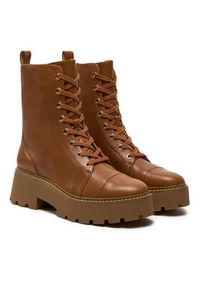 MICHAEL Michael Kors Botki Combat Boot 40T4BKFE6L Brązowy. Kolor: brązowy. Materiał: skóra #6