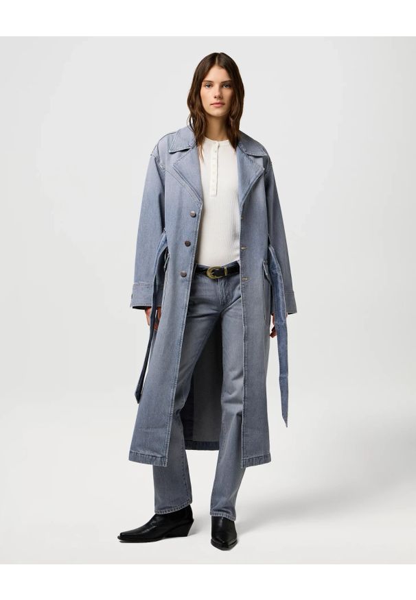 Wrangler - DAMSKA KOSZULKA WRANGLER FEMME KNIT HENLEY WORN WHITE 112370743. Typ kołnierza: typu henley