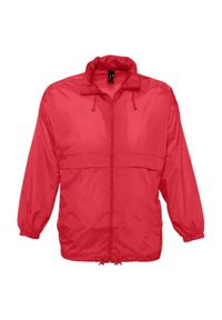 SOL'S - Wiatrówka Unisex Surf Dla Dorosłych. Kolor: czerwony. Sport: turystyka piesza