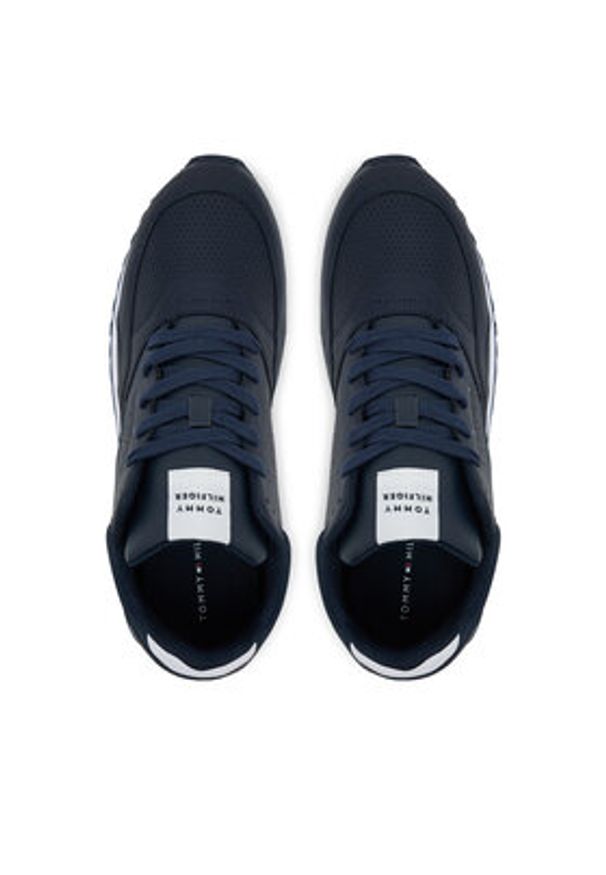 TOMMY HILFIGER - Tommy Hilfiger Sneakersy New Runner Eva Ess FM0FM05512 Granatowy. Kolor: niebieski. Materiał: skóra