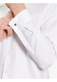 BOSS - Boss Koszula 50480101 Biały Slim Fit. Kolor: biały. Materiał: bawełna