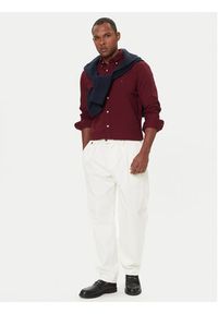 TOMMY HILFIGER - Tommy Hilfiger Koszula MW0MW37550 Bordowy Regular Fit. Kolor: czerwony. Materiał: bawełna #5