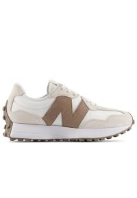 Buty damskie New Balance W327SUC - beżowe. Okazja: na co dzień. Zapięcie: sznurówki. Kolor: beżowy. Materiał: zamsz, guma, materiał, syntetyk. Szerokość cholewki: normalna #1