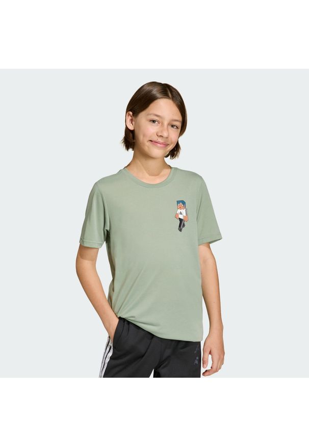 Koszulka Adidas Minecraft Training. Kolor: zielony. Technologia: ClimaCool (Adidas). Sport: joga i pilates