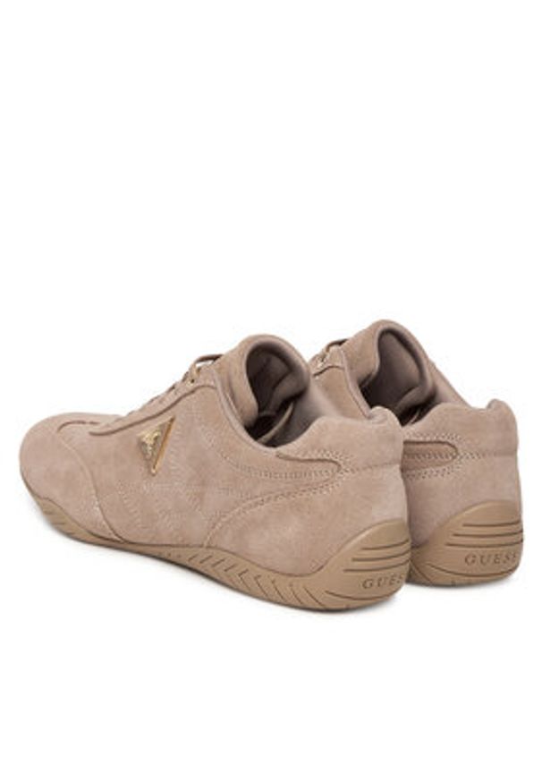 Guess Sneakersy FLPGAB SUE12 Beżowy. Kolor: beżowy. Materiał: skóra, zamsz