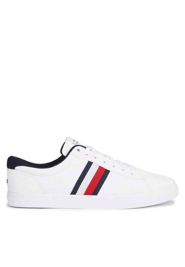 TOMMY HILFIGER - Tommy Hilfiger Tenisówki Iconic Vulc Stripes Mesh FM0FM05072 Biały. Kolor: biały. Materiał: mesh