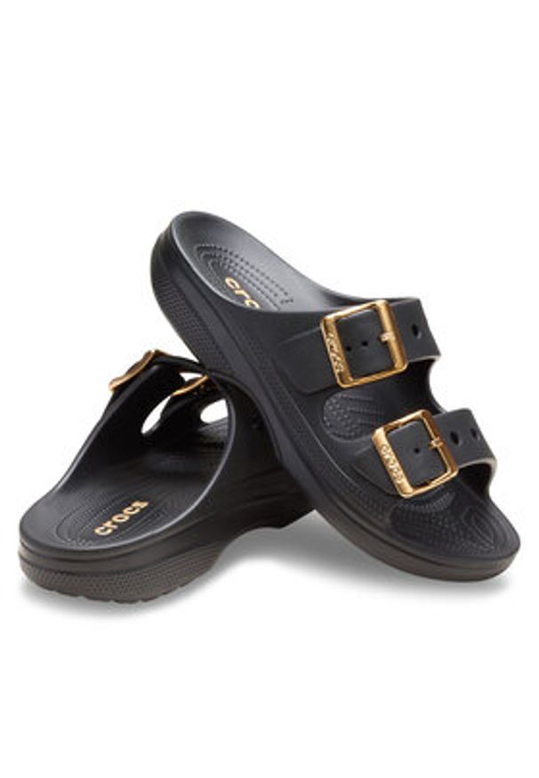 Crocs Klapki Saturday Sandal Metallic Buckle 213316 Czarny. Kolor: czarny