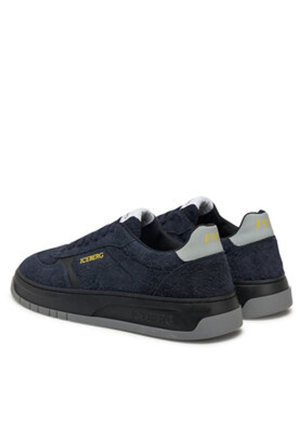 Iceberg Sneakersy IU1724 Granatowy. Kolor: niebieski. Materiał: skóra, zamsz