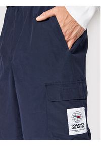 Tommy Jeans Szorty materiałowe Tjm Belted Bball DM0DM13224 Granatowy Loose Fit. Kolor: niebieski. Materiał: syntetyk #3