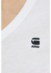 G-Star RAW - G-Star Raw t-shirt bawełniany kolor biały. Kolor: biały. Materiał: bawełna. Wzór: gładki #3