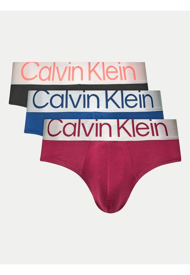 Calvin Klein Underwear Komplet 3 par slipów 000NB3073A Kolorowy. Materiał: syntetyk. Wzór: kolorowy