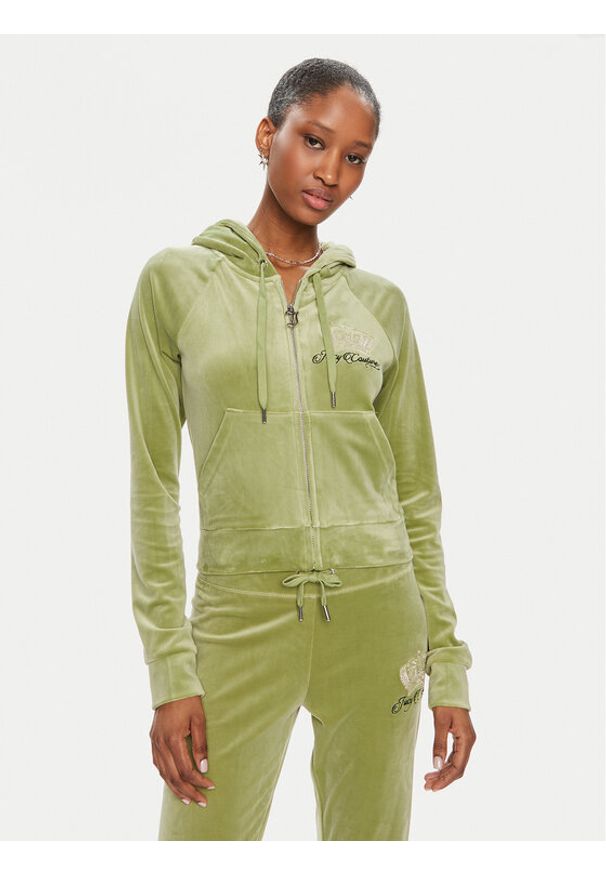 Juicy Couture Bluza Madison JCWAS23329 Zielony Slim Fit. Kolor: zielony. Materiał: syntetyk