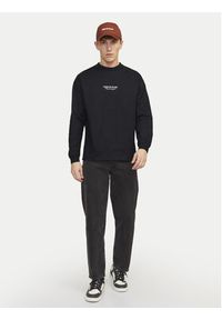 Jack & Jones - Jack&Jones Longsleeve Vesterbro 12251775 Czarny Loose Fit. Kolor: czarny. Materiał: bawełna. Długość rękawa: długi rękaw #6