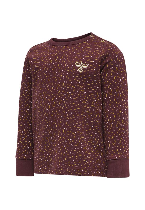 Koszulka z długim rękawem dla dziewczynki Hummel Sprinkel. Kolor: brązowy. Długość rękawa: długi rękaw. Długość: długie