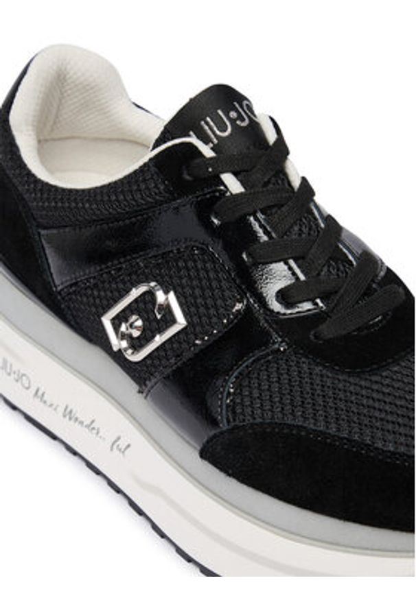 Liu Jo Sneakersy Maxi Wonder Plus 02 BA6019 PX805 Czarny. Kolor: czarny. Materiał: zamsz, skóra