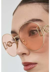 Gucci okulary przeciwsłoneczne GG1206SA damskie kolor złoty. Kształt: okrągłe. Kolor: złoty #2