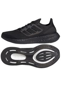 Adidas - Buty do biegania adidas PureBoost 22 M GZ5173 czarne. Kolor: czarny. Materiał: syntetyk, guma, materiał. Szerokość cholewki: normalna