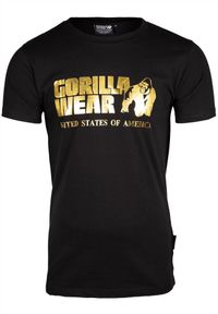 GORILLA WEAR - Classic Koszulka - Czarny/Złoty. Kolor: czarny, wielokolorowy, żółty. Sport: fitness