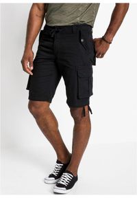 bonprix - Bermudy bojówki Regular Fit. Kolor: czarny #1