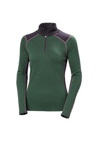 Bluza damska z zamkiem 1/2 Helly Hansen Lifa Midw. Kolor: zielony. Materiał: wełna #1