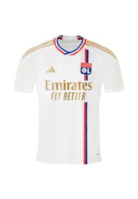 Adidas - Koszulka do piłki nożnej dla dzieci ADIDAS Olympique Lyon domowa sezon 2023/2024. Sport: piłka nożna