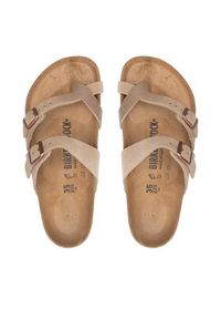 Birkenstock Japonki Mayari 1011433 Beżowy. Kolor: beżowy. Materiał: nubuk, skóra