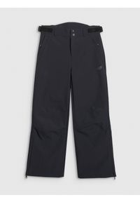 4f - 4F Spodnie narciarskie softshell membrana 5000 chłopięce - czarne 134 (8-9 lat). Kolor: czarny. Materiał: softshell. Sezon: lato. Sport: narciarstwo