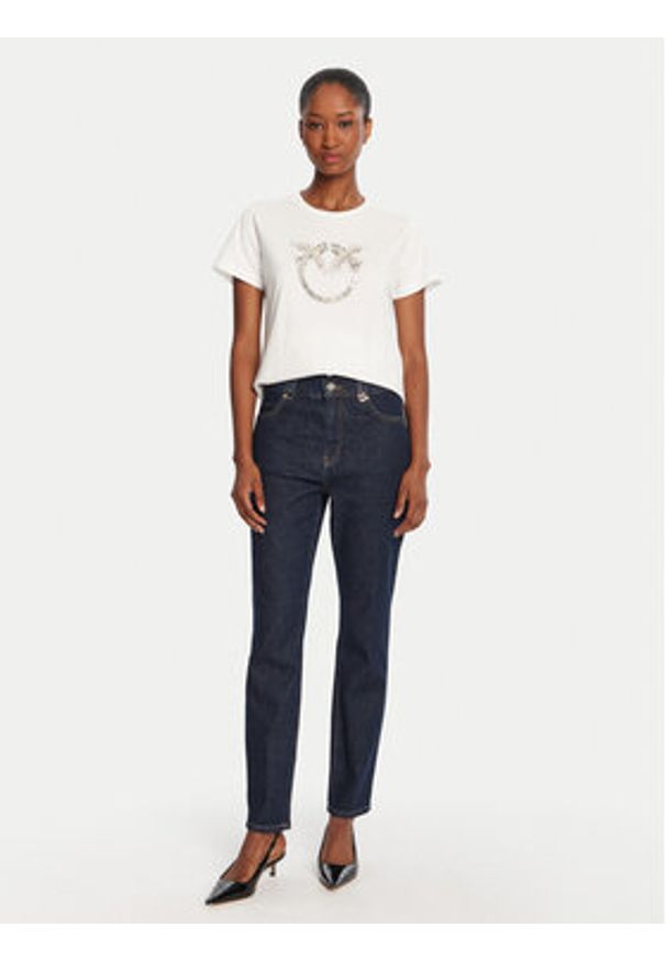 Pinko - PINKO T-Shirt Quentin 100535 A2RN Biały Regular Fit. Kolor: biały. Materiał: bawełna