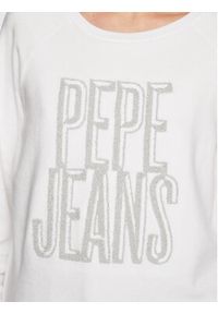 Pepe Jeans Bluza PL581260 Biały Regular Fit. Kolor: biały. Materiał: bawełna