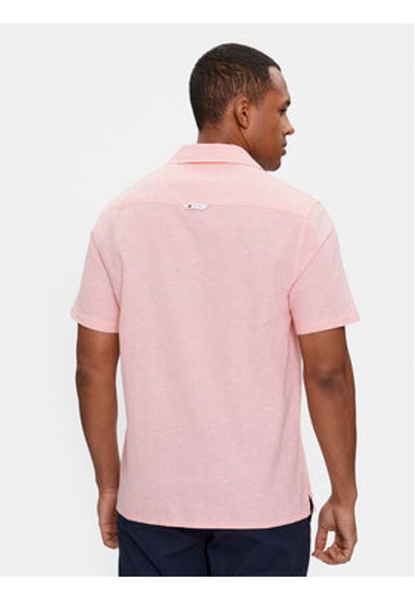 Tommy Jeans Koszula Camp DM0DM18963 Różowy Regular Fit. Kolor: różowy. Materiał: bawełna