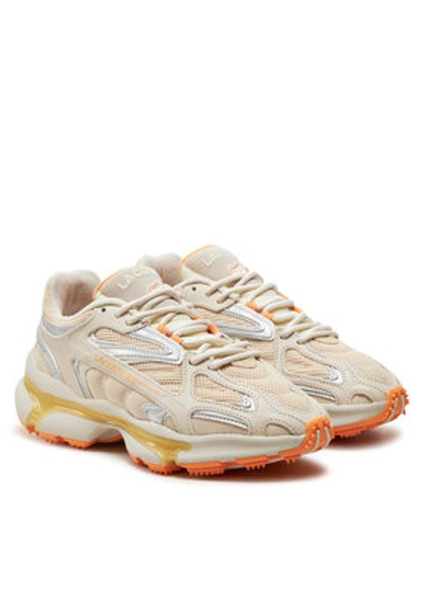 Lacoste Sneakersy 748SFA0085 Beżowy. Kolor: beżowy. Materiał: mesh, materiał