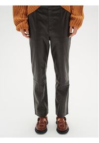 InWear Spodnie skórzane Wrylieiw 30108741 Czarny Regular Fit. Kolor: czarny. Materiał: skóra