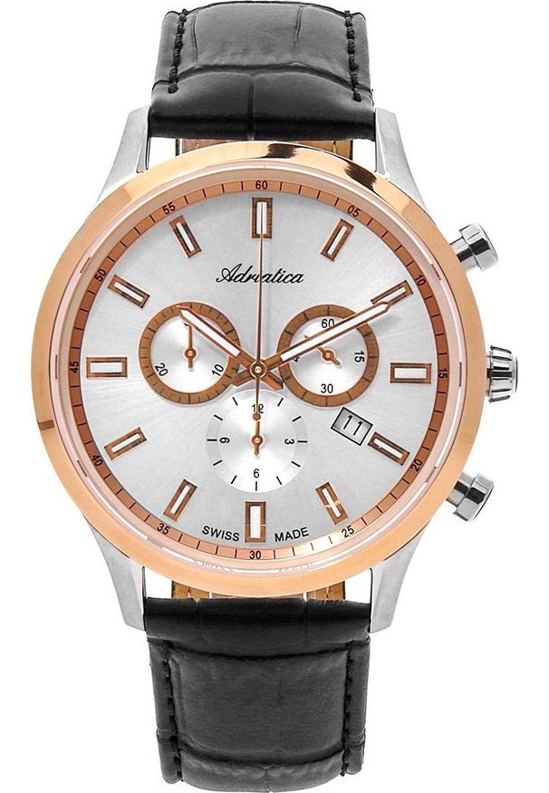 Zegarek Adriatica Zegarek męski Adriatica A8150.R213CH czarny. Kolor: czarny