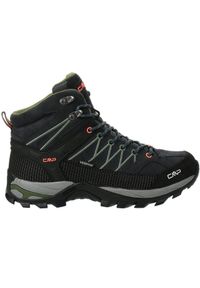 Buty trekkingowe męskie CMP Rigel Mid WP. Zapięcie: sznurówki. Kolor: pomarańczowy, wielokolorowy, szary. Materiał: materiał, skóra, syntetyk. Szerokość cholewki: normalna. Sport: turystyka piesza
