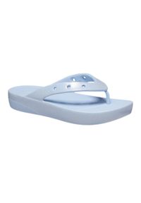 Japonki damskie Crocs Classic Platform Meta Pearl. Kolor: niebieski. Obcas: na platformie