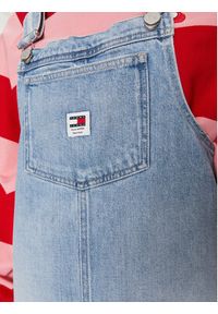 Tommy Jeans Sukienka jeansowa Pinafore DW0DW17678 Niebieski Regular Fit. Kolor: niebieski. Materiał: bawełna