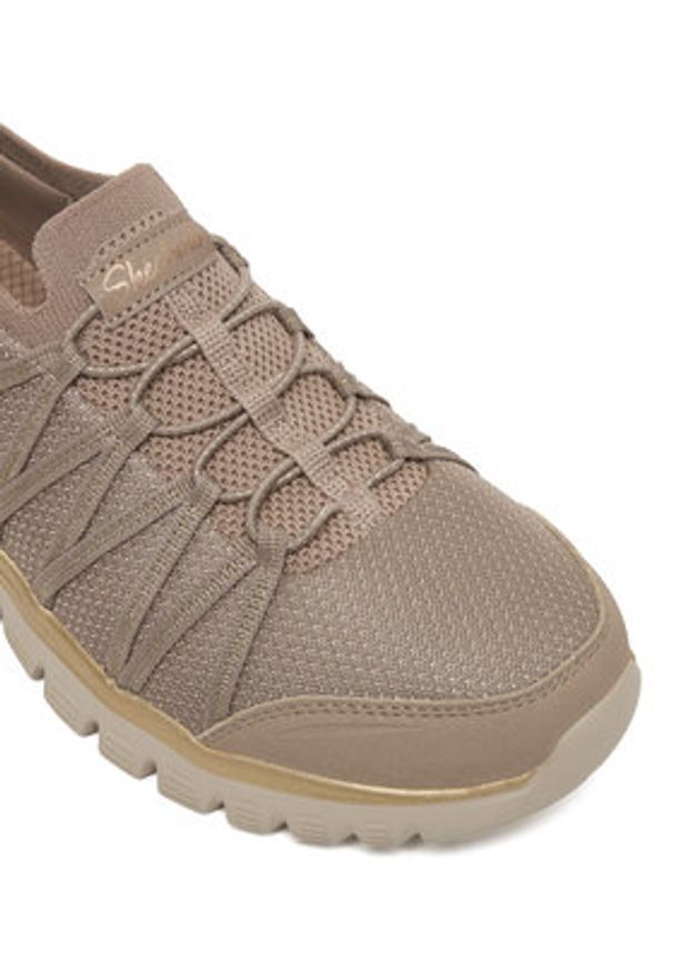 skechers - Skechers Sneakersy Graceful 100888/TPGD Beżowy. Kolor: beżowy. Materiał: materiał