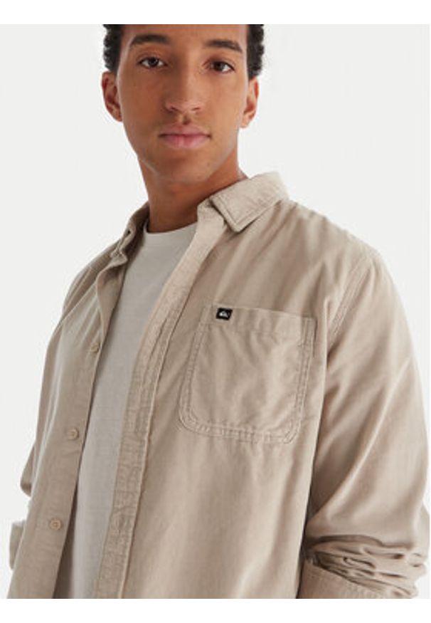 Quiksilver Koszula Smoke Trail EQYWT04652 Beżowy Regular Fit. Kolor: beżowy. Materiał: bawełna