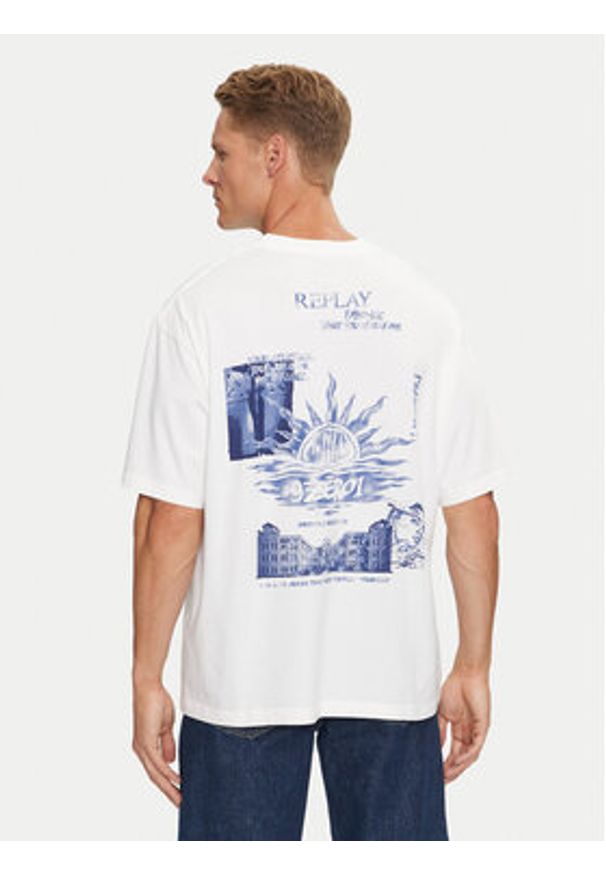 Replay T-Shirt M6990 .000.23454 Czarny Loose Fit. Kolor: czarny. Materiał: bawełna