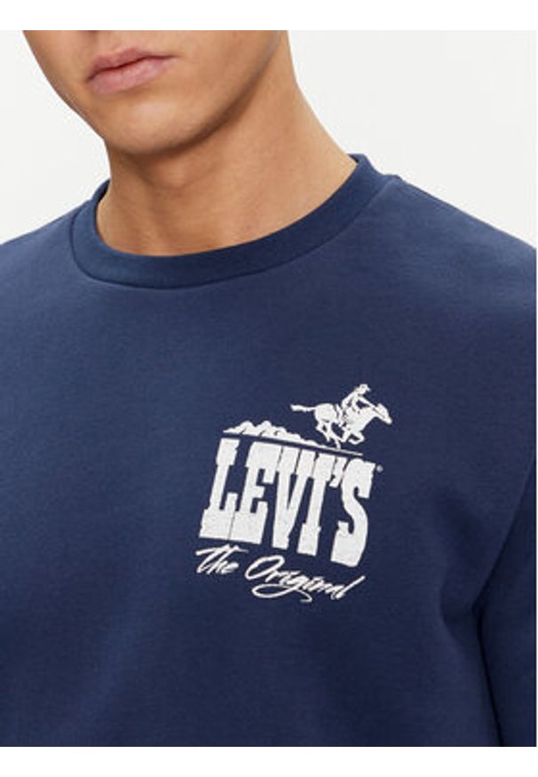 Levi's® Bluza Graphic 38423-0075 Granatowy Regular Fit. Kolor: niebieski. Materiał: bawełna