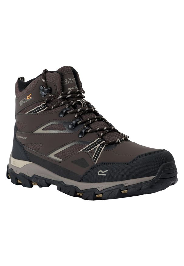 Regatta - Męskie Buty Do Chodzenia Holcombe III. Kolor: wielokolorowy, żółty, brązowy. Sport: turystyka piesza